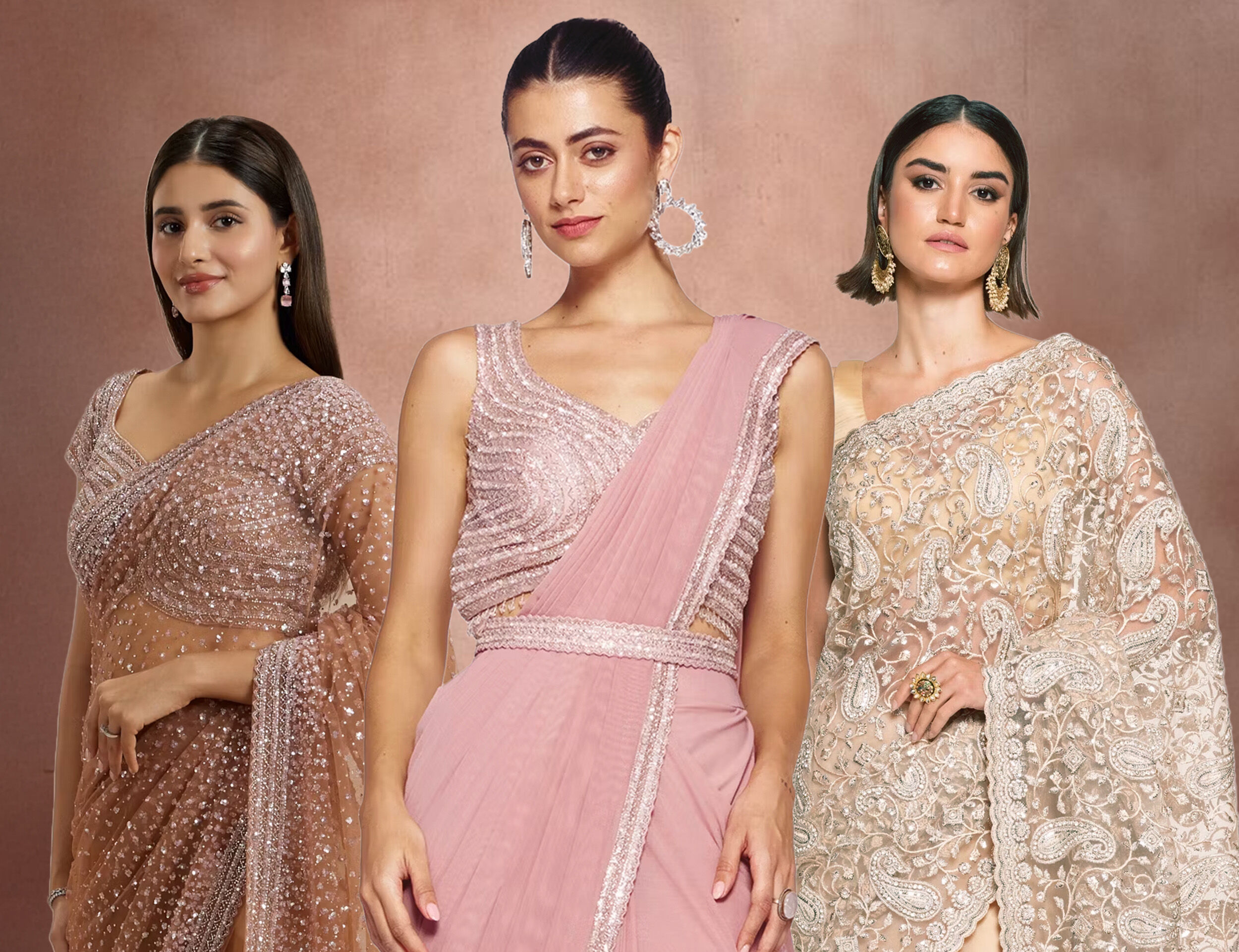 Womans Wearing a Complementing colourfull Sarees for wedding